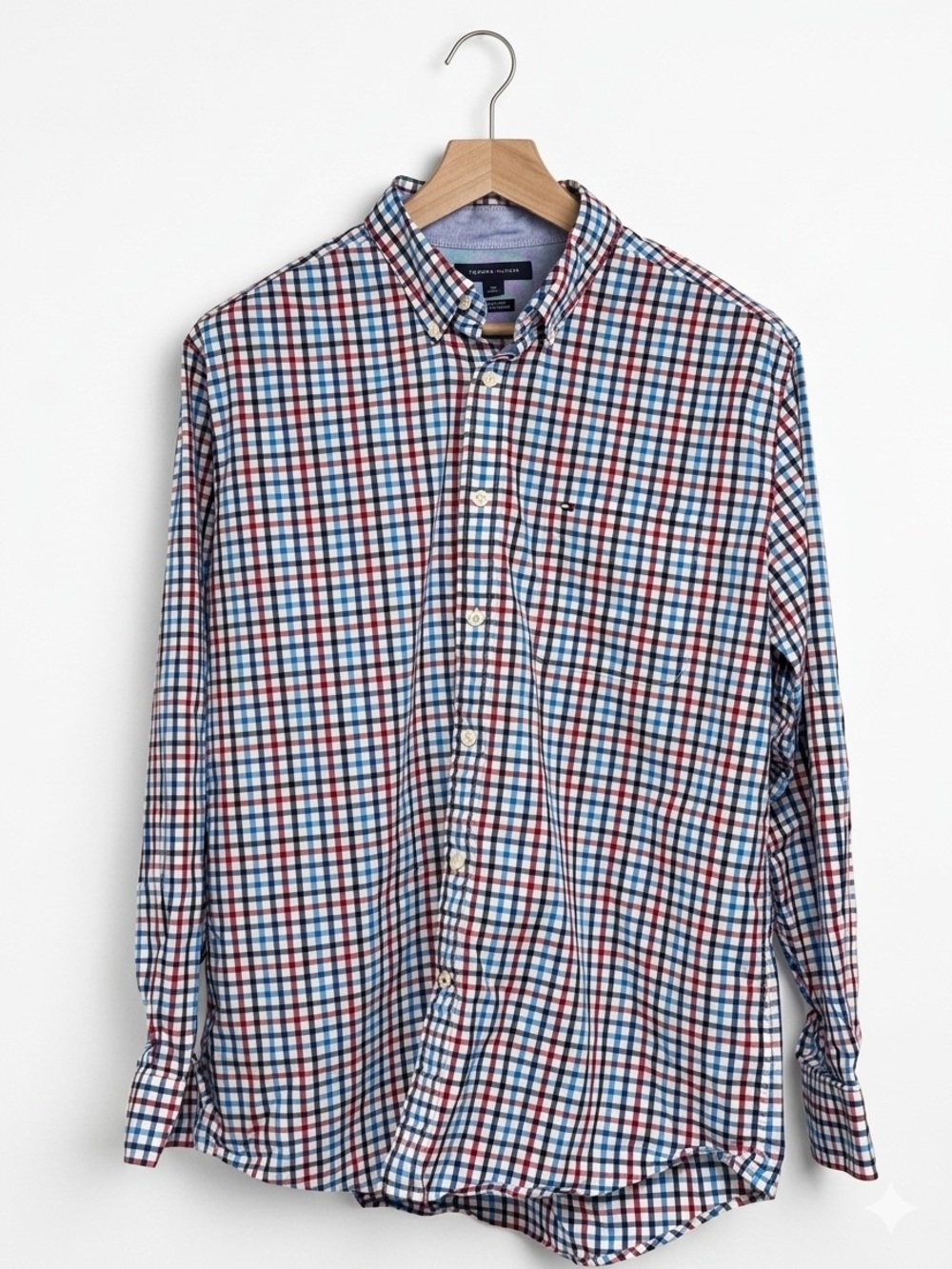 Tommy Hilfiger Kavanaugh Plaid Button Down Shirt Men L Classic Fit Multi Color
